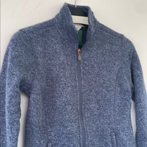 Orvis Women’s Outdoor Performance Blue Marled Sweater Fleece Comfort Classic XS